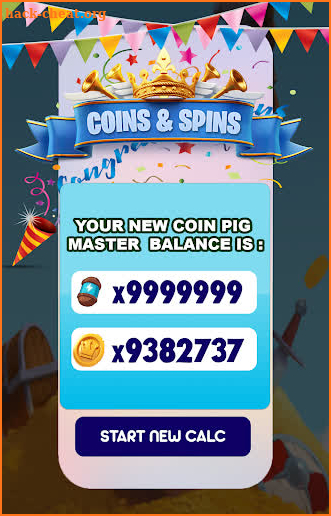 Free Spins and Coins Calc For Coin Piggy Master screenshot