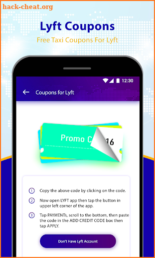Free Taxi Coupons for Lyft Cab screenshot