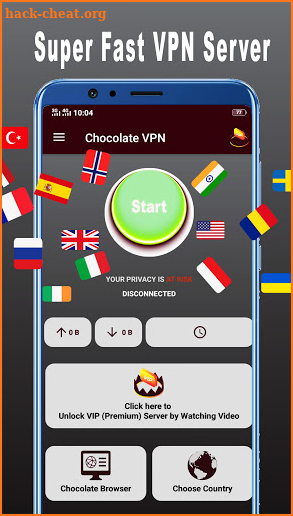 Free VPN Chocolate - Free Proxy & Secure Browser screenshot