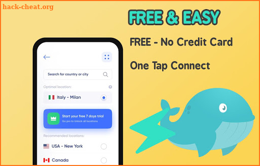 Free VPN Whale Unlimited Secure Hotspot VPN Proxy screenshot