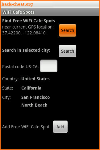 Free WiFi Cafe Spots screenshot