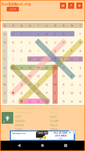 Free Word Search in English screenshot