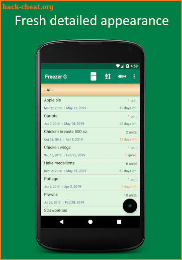 Freezer G - Food manager screenshot