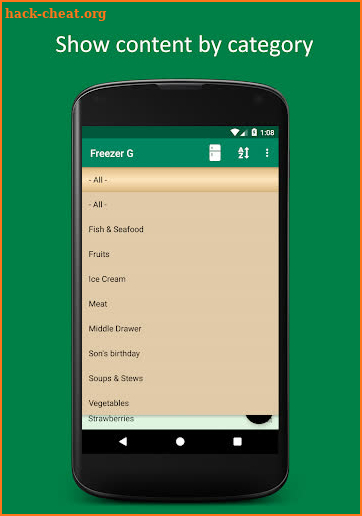 Freezer G - Food manager screenshot