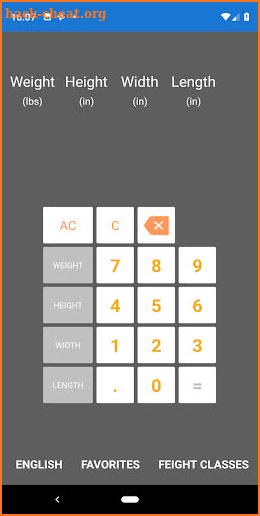 FreightCalc screenshot