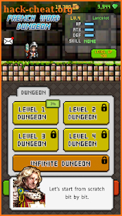 French Dungeon: Learn French Word screenshot