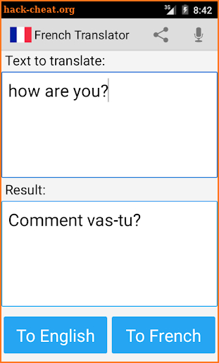 French English Translator screenshot