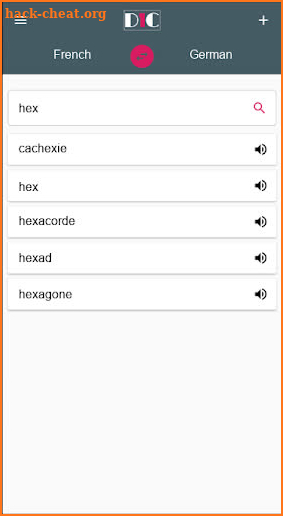 French - German Dictionary (Dic1) screenshot