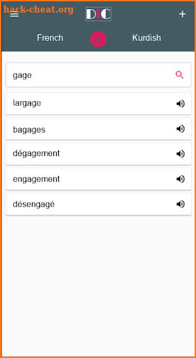 French - Kurdish Dictionary (Dic1) screenshot