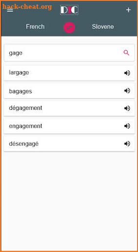 French - Slovene Dictionary (Dic1) screenshot