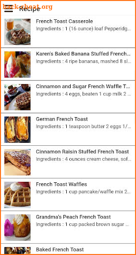 French Toast Recipe screenshot