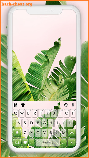 Fresh Leaves Keyboard Background screenshot