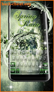 Fresh Spring Rain Keyboard Theme screenshot