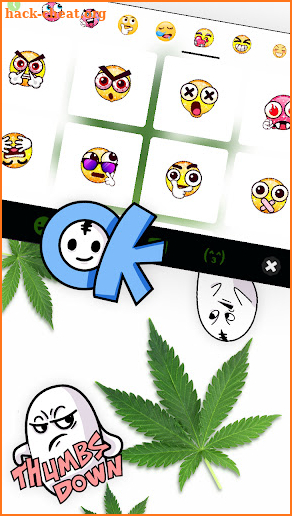 Fresh Weed Leaf Keyboard Background screenshot