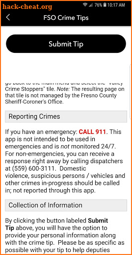 Fresno County Sheriff's Office screenshot