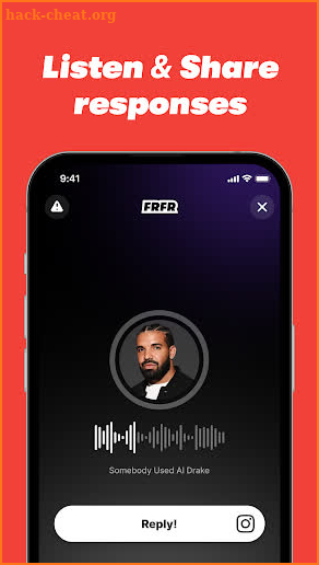 frfr: AI voice messages screenshot