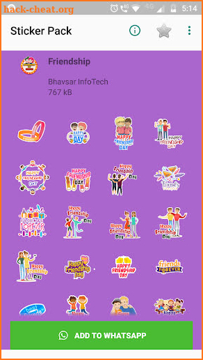 Friendship day Stickers - WAStickerApps screenshot