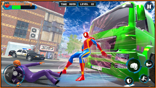 Frog Rope City Fight: Spider Power Crime Battle screenshot