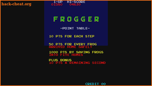 Frogger screenshot