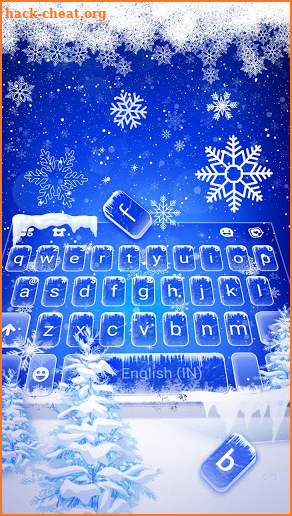 Froze Snowflakes Live Keyboard Theme screenshot