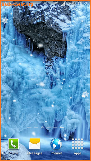 Frozen Waterfall HD Wallpaper screenshot