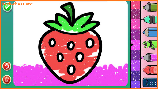 Fruit & vegetables Coloring Book For Kids Glitter screenshot