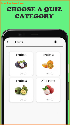 Fruits and Vegetables - Quiz screenshot