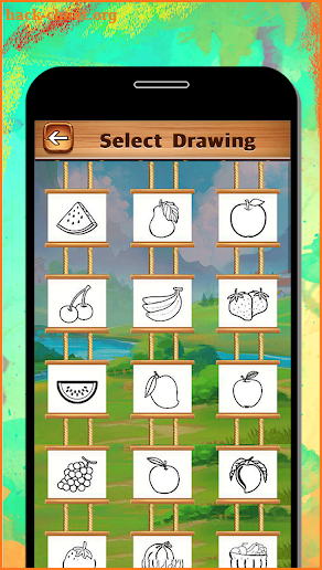 Fruits Coloring Book & Drawing Book - Kids Game screenshot