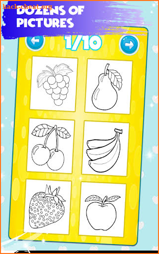 Fruits Coloring Game & Drawing Book - Kids Game screenshot