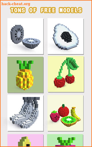 Fruits Voxel: 3D Color by Number, Sandbox Coloring screenshot