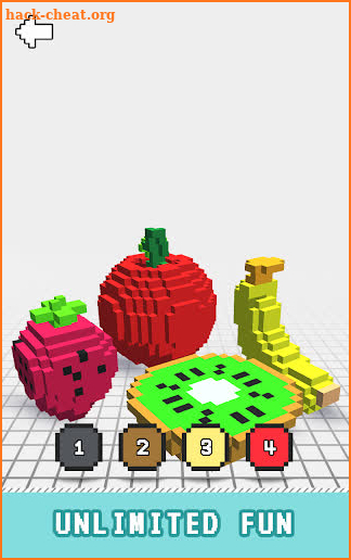 Fruits Voxel: 3D Color by Number, Sandbox Coloring screenshot