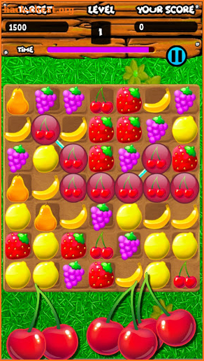 Fruity Gardens - Fruit Link Puzzle Game screenshot