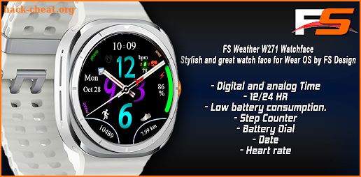 FSW271 Analog Watchface screenshot