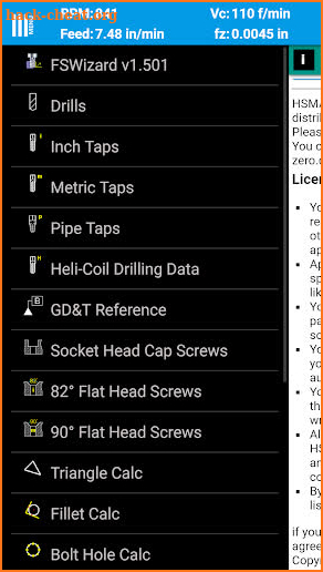 FSWizard Pro Machinist Calc screenshot