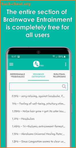 Ftones - Brainwave & Rife Frequencies, Subliminals screenshot