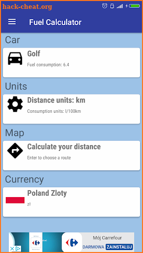 Fuel Calculator screenshot