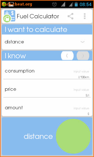 Fuel Calculator screenshot