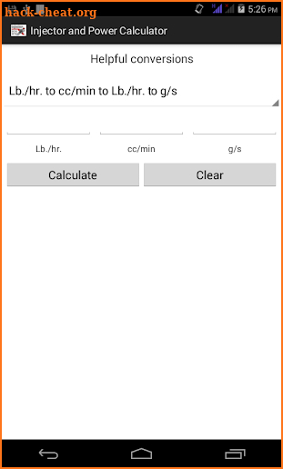 Fuel Injector Calculator screenshot