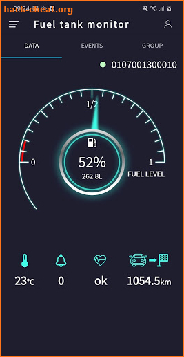 Fuel tank monitor screenshot