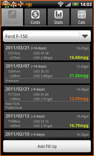 FuelLog - Car Management screenshot