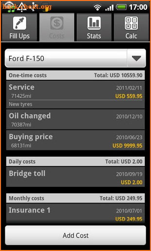 FuelLog - Car Management screenshot