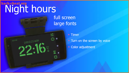 Full-screen digital clock. Timer. Alarm clock. screenshot