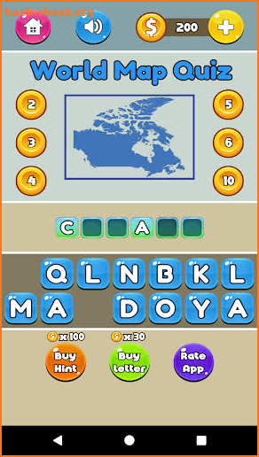 Fun Quizzes - World Map Quiz screenshot