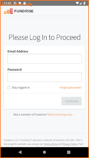 Fundriser screenshot