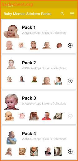 Funny baby faces stickers WAStickerApps screenshot