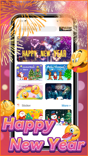 Funny Emoji GIF Sticker 2024 screenshot