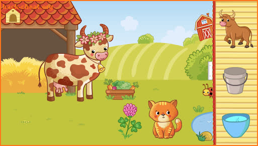 Funny Farm for toddlers. Kids puzzle with animals screenshot