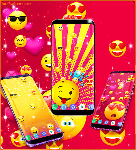 Funny smiley face emoji live wallpaper screenshot