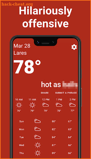 Funny Weather - Authentic, Offensive, Mean Weather screenshot