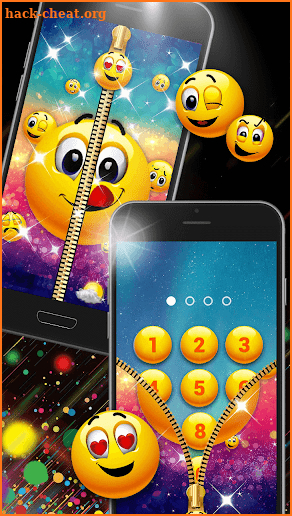 Funny Zipper Emoji 3D Live Lock Screen Wallpapers screenshot